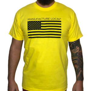 Manufacture Local - B&W flag - Yellow T-shirt