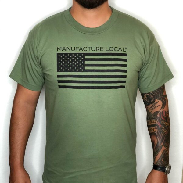 Manufacture Local®B&W Flag, Military Green