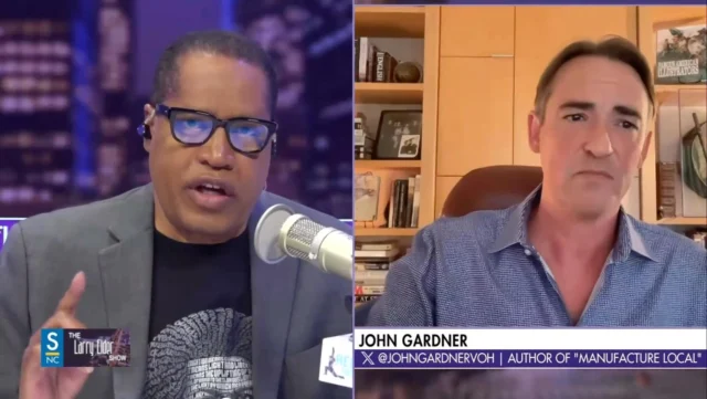 Coolest moment of my life? When @larryeldershow said I had “brass cashews” for challenging Milton Friedman and Thomas Sowell on unilateral free trade theory. Grateful to be a guest on his show to discuss my book, “Manufacture Local”.